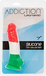 Кольоровий фалоімітатор Addiction - LEONARDO - 7" - 3 COLOURS, 17,8 см, силікон - мініатюра 5