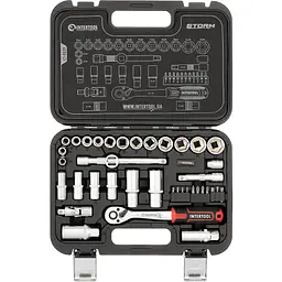 Набір торцевих головок із тріскачкою Intertool ET-8039 39шт [98836] - мініатюра 2