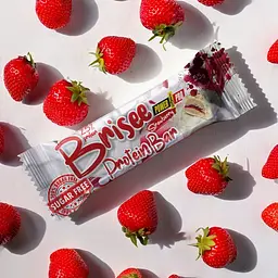 Батончик Power Pro Brisee Protein Bar 25% Sugar Free, 55 грам - Полуниця