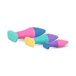 Набір анальних пробок PMV20 Koda Butt Plug Set 3 шт. (райдужний) - мініатюра 2