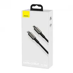 Кабель Baseus Tungsten Gold Fast Charging Cable Type-C to Lightning PD 20W 2m CATLWJ-A01 Black - мініатюра 2