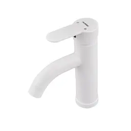 Змішувач для умивальника Plamix RAUL-001-B white PM0652, Білий