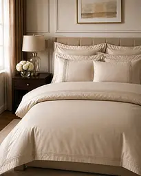 Комплект постільної білизни Євро Issimo Talisker Beige 200×220 см, сатин Premium 300 TC ексклюзив TC303376389 - мініатюра 2