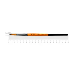 Пензель синтетика кругла Flame 1368R №10 коротка ручка ROSA (4823098534310)