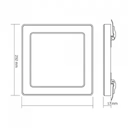LED світильник квадратний VIDEX DL6S 24W 3000K-4000K-6500K White - мініатюра 6