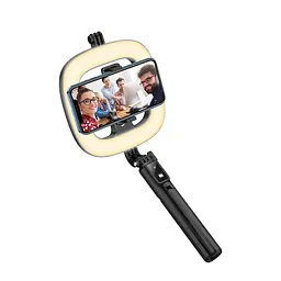 Тримач із кільцевим освітленням Hoco Showfull fill light live broadcast holder LV03 Plus BT4.1, 0.95m, LED - мініатюра 7