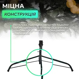 Лита штучна ялинка 1.1 м зелена Карпатська V18 Преміум LUGI KOS-KARPGR11 - мініатюра 4