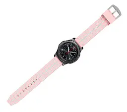 Силіконовий ремінець Primo Splint для годинника Samsung Gear S3 Classic SM-R770/Frontier RM-760 Pink Grey - мініатюра 3