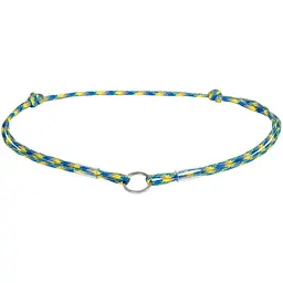 Шнурок для адресника Waudog Smart ID, світловідбиваючий, Colors of freedom, М, довжина 42-76 см, синій з жовтим