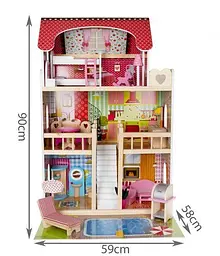 Будиночок-вілла ляльковий Kinderkraft D11251 дерев'яний з басейном - мініатюра 2