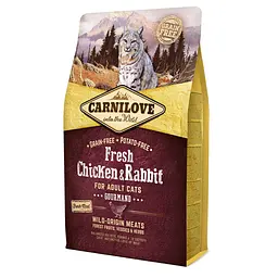 Сухий корм для дорослих котів Carnilove Fresh Chicken & Rabbit for Adult cats, з куркою і кроликом, 2 кг