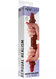 Фалоімітатор Get Real Foreskin D-Dong 35 см (коричневий) - мініатюра 6