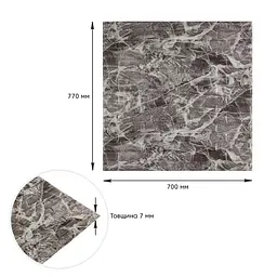 3D панель Sticker Wall самоклеюча кладка 700х770х7мм Чорно-біла 330 SW-00000674 - мініатюра 3