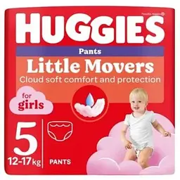 Підгузки-трусики Huggies Little Movers Pants для дівчаток 5 (12-17кг) 82 шт.