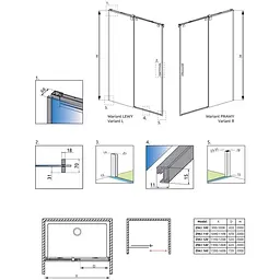 Душова стінка фронтальна Radaway Espera Pro DWJ 66x200 ліва, безпечне скло, прозоре (10091140-01-01L) - мініатюра 3