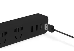 Подовжувач XiaomiXiaomi Power Strip (3 розетки + 3 USB-port) Black (XMCXB01QM) (NRB4028CN) EU Plug - мініатюра 2