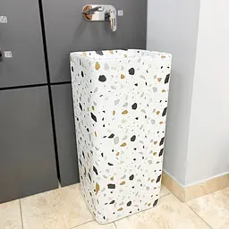 Умивальник VBI Lukka terazzo glossy напольний VBI-019009, Білий - мініатюра 6