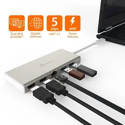 USB-Хаб j5create JCD381-N, Type-C 6-в-1 (JCD381-N) - мініатюра 5