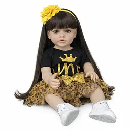 Реалістична Кукла Реборн 55 см повністю силіконова Doll Reborn Baby Born К0100511 - мініатюра 2