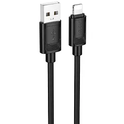 Дата кабель Hoco X122 Benefit USB to Lightning 2.4A (1m) Black