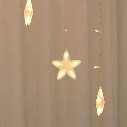 Гірлянда штора Sun Lamp Зірочки 136 led 3 м - мініатюра 2