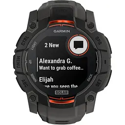 Смарт-годинник Garmin Instinct 3 Solar 50mm Black with Charcoal Band (010-02935-00) [125560] - мініатюра 3