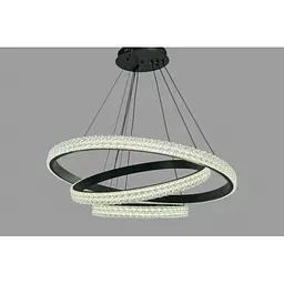 Підвісна люстра LED у вітальню Linisoln 1956-80*60*40 BK метал, акрил, LED-стрічка, 80*60*40 см, потужність 140 Вт