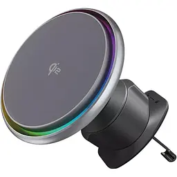 Автотримач із бездротовою зарядкою Proove IceCore Qi2 15W Gray (WHIC15002003) [167445]