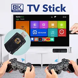 Ігрова приставка Game Stick + Android TV 8k Ultra HD 64gb Black - мініатюра 3