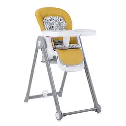 Складаний дитячий стільчик для годування з народження Party Lemon Curry Leather Lorelli Жовтий