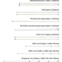 Блок живлення ASUS TUF-GAMING-1000G-WHITE ATX 3.1 1000W Gold (90YE00S5-B0NA00) - мініатюра 8