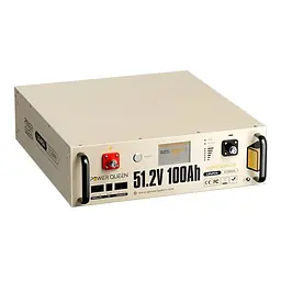 Акумуляторна батарея літій-залізо-фосфатна LiFePO4 51.2В 5120Вт*год Power Queen P51.2V100-100-COM-16-S3U монтаж в стійку 19" (44-00525)