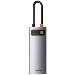 Hub адаптер Baseus Type-C Metal Gleam Series 5 in 1 мultifunctional Docking Station 3USB HDMI Type-C 100W PD (CAHUB-CX0G)