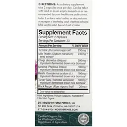 Формула для печінки Fungi Perfecti Helps Support Liver Health Host Defense 60 капсул - мініатюра 3