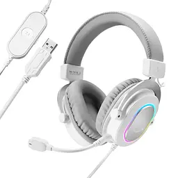 Ігрова дротові навушники FIFINE H6W / USB / RGB / Знімний мікрофон / Еквалайзер - мініатюра 2