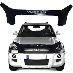 Дефлектор капоту мухобійка для Hyundai Tucson 2004-2010 Voron Glass