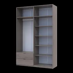 Розпашна Шафа для одягу Doros Лукас Канноло/Канноло 160х50х240 (44900366) - мініатюра 4