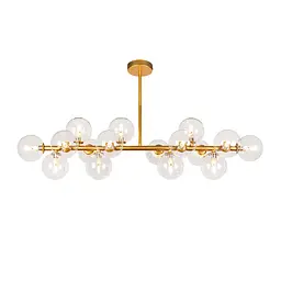 Люстра стельова G9 Levistella 7841020-16 DDG+CL, 16 плафонів, золото, скло, сучасний стиль - мініатюра 2
