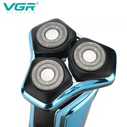Електробритва акумуляторна VGR V-313 BLUE, роторна, вологозахист IPX7 - мініатюра 6
