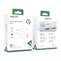 Адаптер мережевий ACEFAST A9 2Type-C 40W білий - мініатюра 2