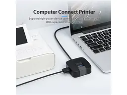 Мультипортовий адаптер Vention 4-Port USB 3.0 0.5 м Black (CHBBD) - мініатюра 6