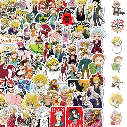 Стікерпак Сім смертних гріхів Набір наклейок GeekLand The Seven Deadly Sins 50 штук - мініатюра 3