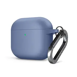 Силіконовий чохол для навушників Apple AirPods 3, Hang Case, фіолетовий, ультратонкий захисний кейс товщиною 2 мм, захист від подряпин, пилу та ударів, компактний, з карабіном для кріплення, ArmorStandart (ARM60311)