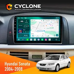 Штатна магнітола Hyundai Sonata (NF) 2004-2008 Cyclone C9-013 4x64 DSP 4G Cyclone (НФ-00007279)