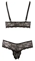 Комплект білизни Cottelli Collection Bra And String 2XL чорний - мініатюра 6