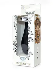 Анальна пробка - Jewellery Silicone Black Plug M Clear - мініатюра 6