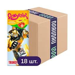 Упаковка нектара Джусік Transformers Бананово-клубничный 2.4 л (200 мл х 18 шт.)