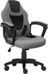 Геймерське дитяче крісло GT Racer сіре із чорним (X-1414 Fabric Gray/Black Suede) - мініатюра 2