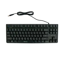 Клавіатура з підсвічуванням RGB чорна мембранна клавіатура ігрова для комп'ютера Keyboard Intro DX-750 - мініатюра 5