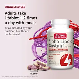 Альфа-Ліпоєва кислота Jarrow Formulas Alpha Lipoic Sustain з біотином 300 мг 60 таблеток - мініатюра 6